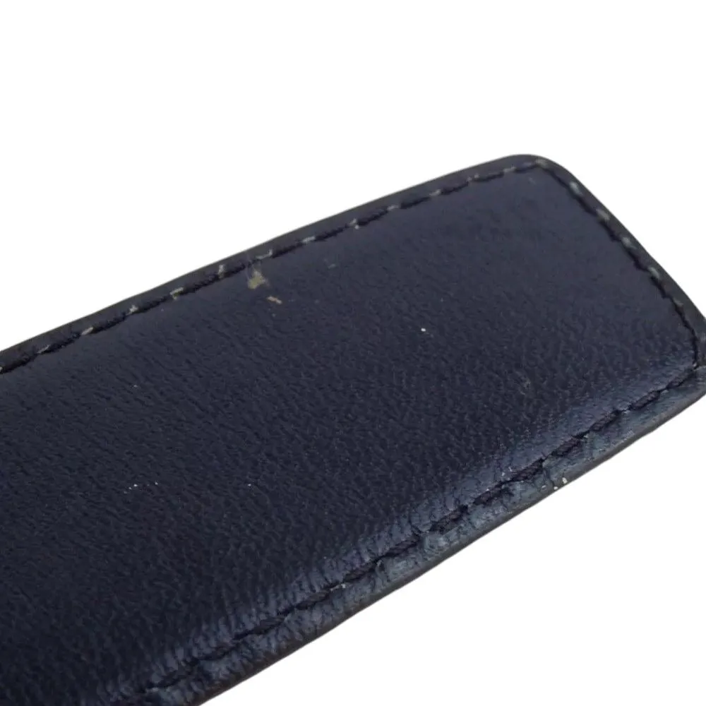 193145AQ (S1) Celine Belt Sulky Buckle Black Leather
