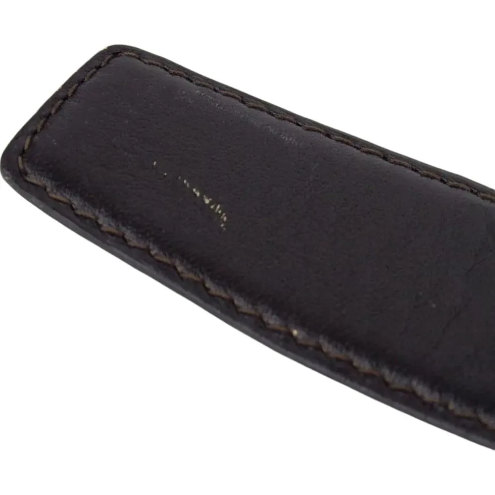 193145AQ (S1) Celine Belt Sulky Buckle Black Leather
