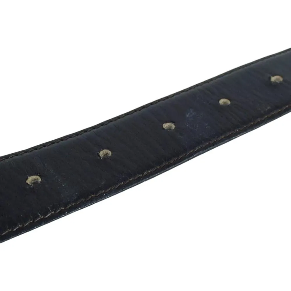 193145AQ (S1) Celine Belt Sulky Buckle Black Leather
