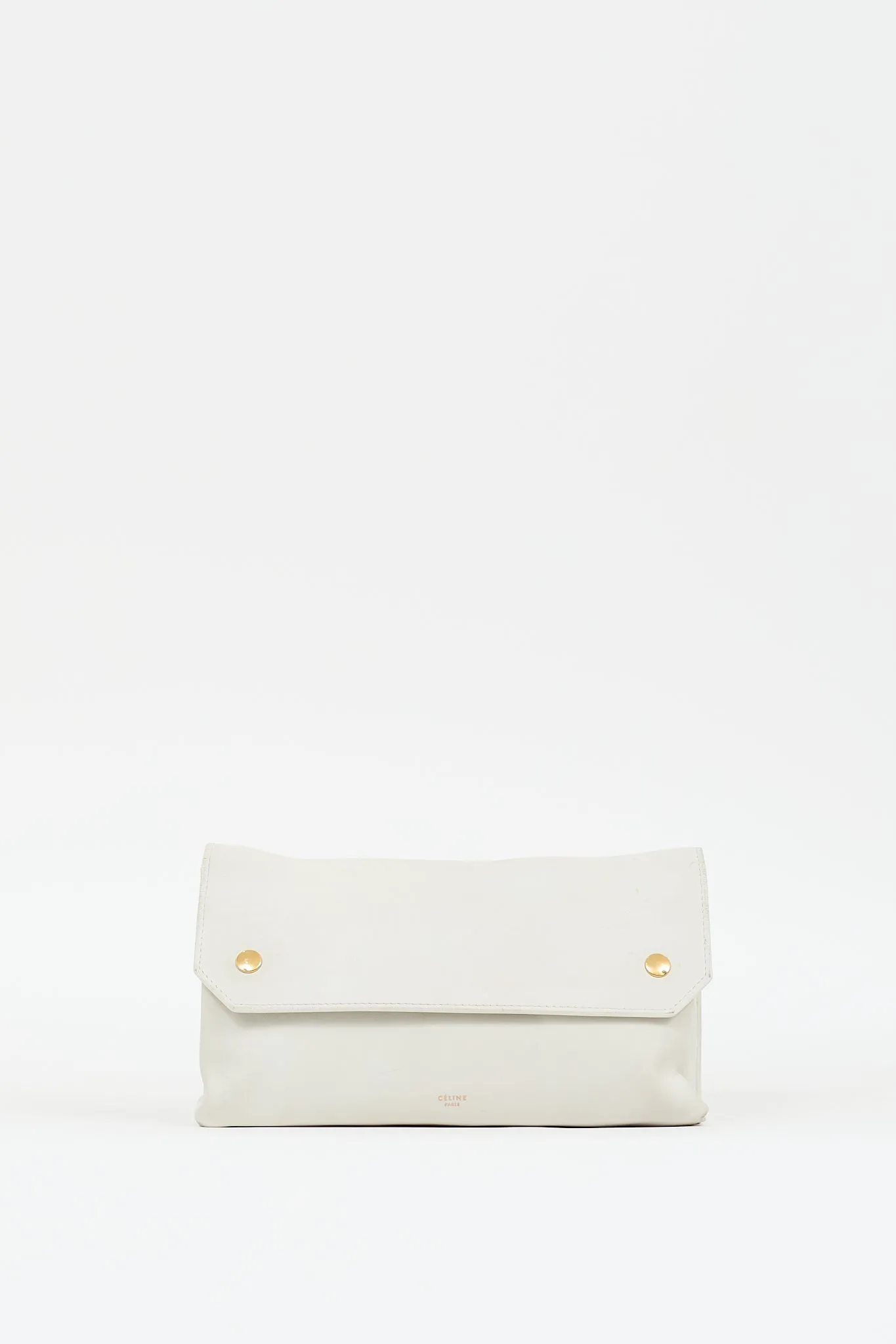 2014 White Leather Bum Bag