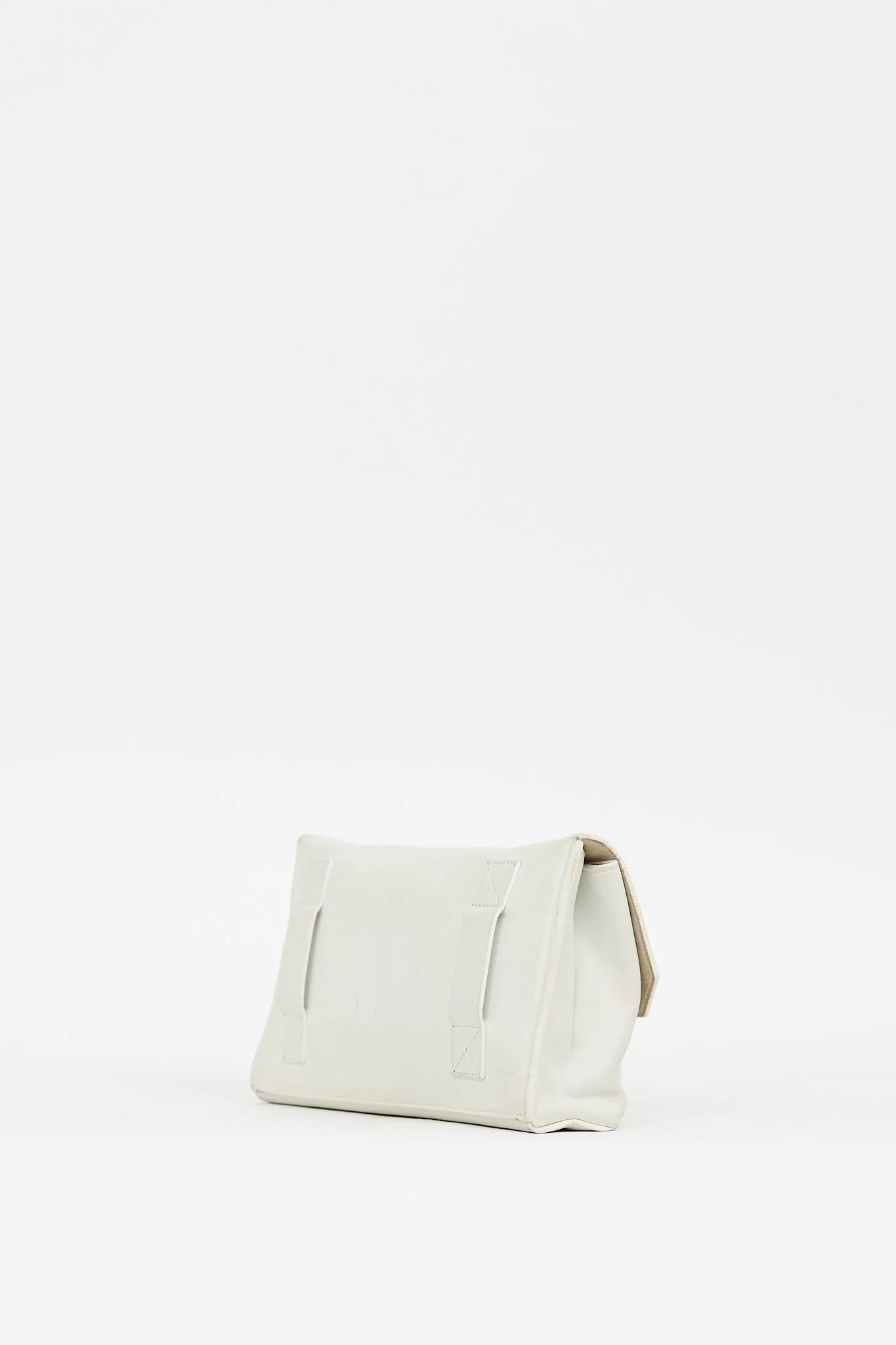 2014 White Leather Bum Bag