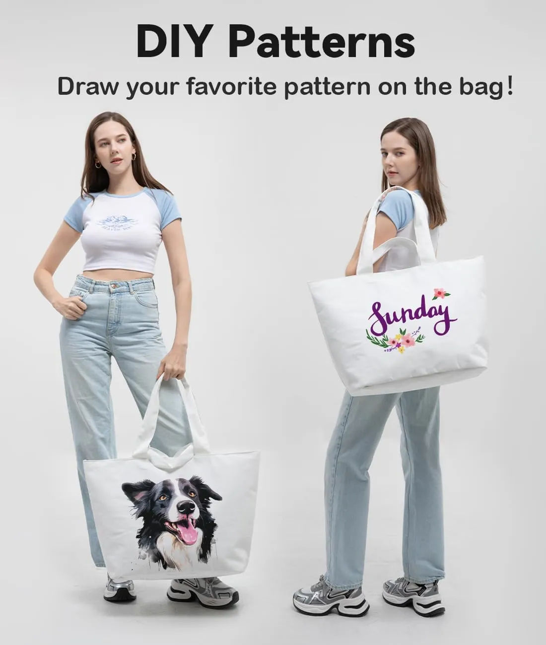 22'' 50L Large Canvas Bag, Extra Large Tote Bag for Women, Overnight Bags for Travel