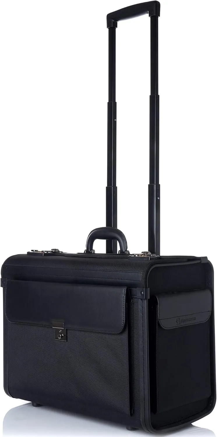 Alpine Swiss Rolling 17" Laptop Briefcase on Wheels Attache Lawyers Case Legal Size