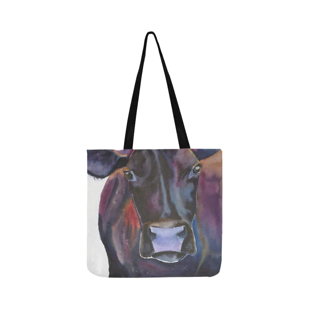 Angus black painting print tote bag sk000017 Reusable Shopping Bag Model 1660 (Two sides)