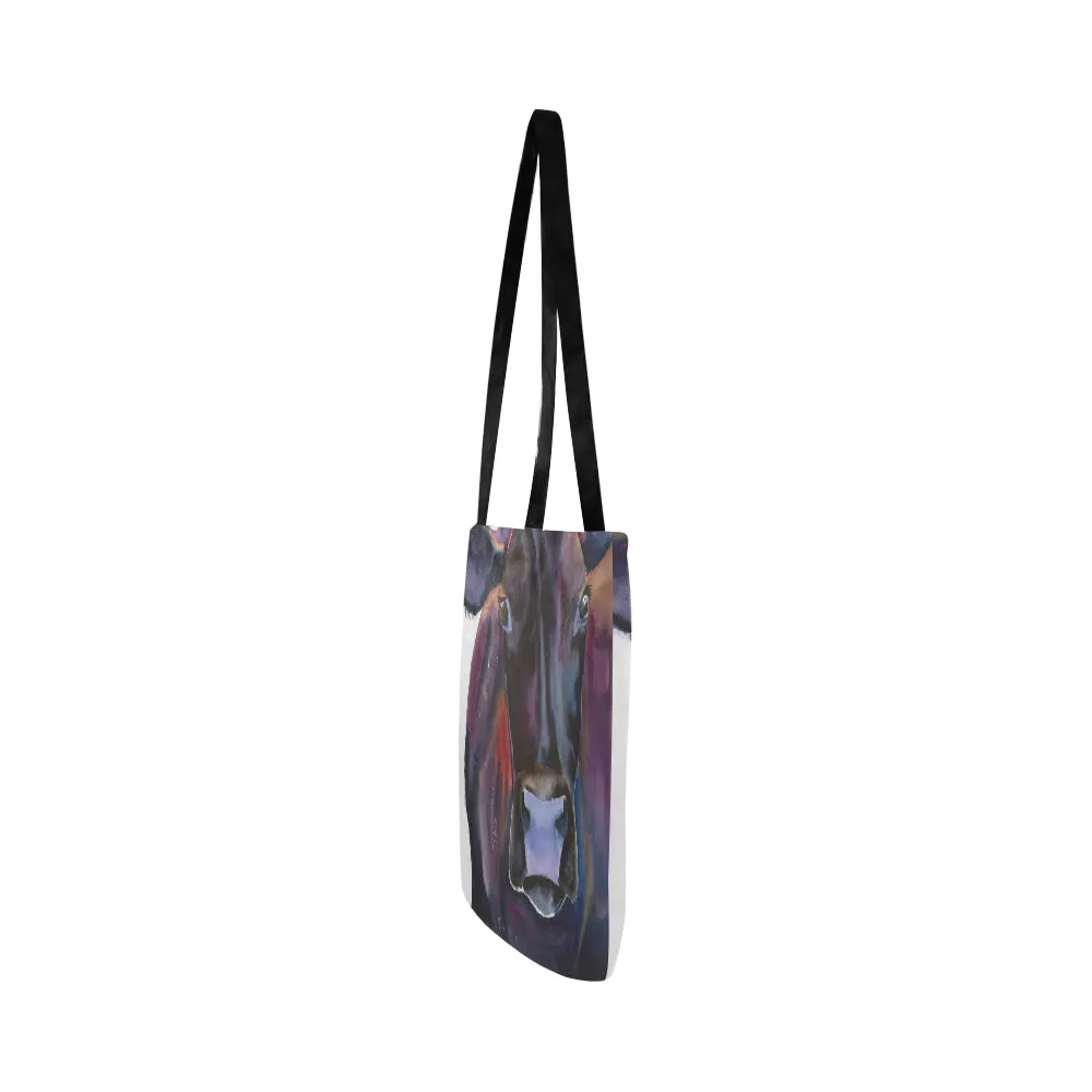 Angus black painting print tote bag sk000017 Reusable Shopping Bag Model 1660 (Two sides)