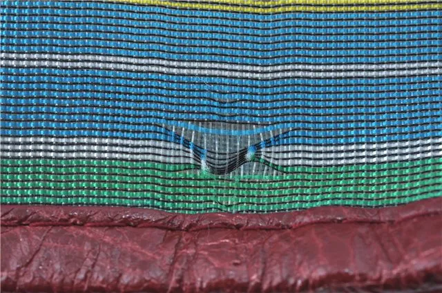 Auth BALENCIAGA Bazar Shopper M Tote Bag Mesh Leather 443097 Multicolor J6981
