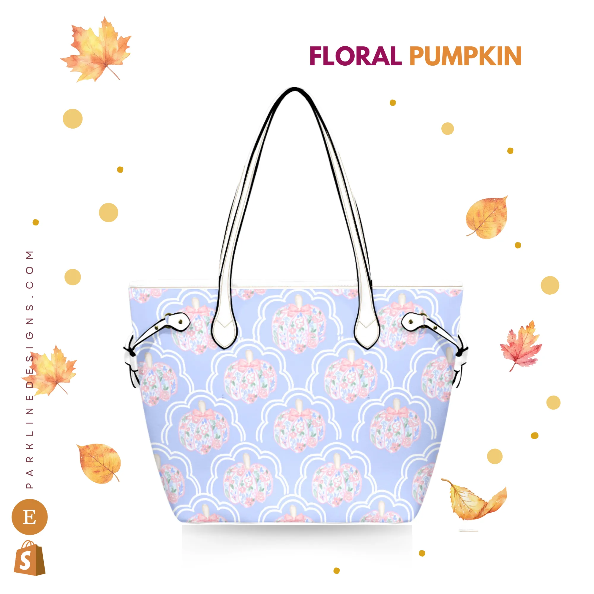 Autumn Floral Leather Bag | Watercolor Peonies Pattern | Perfect Gift for Her | Elegant & Durable Fashion Tote