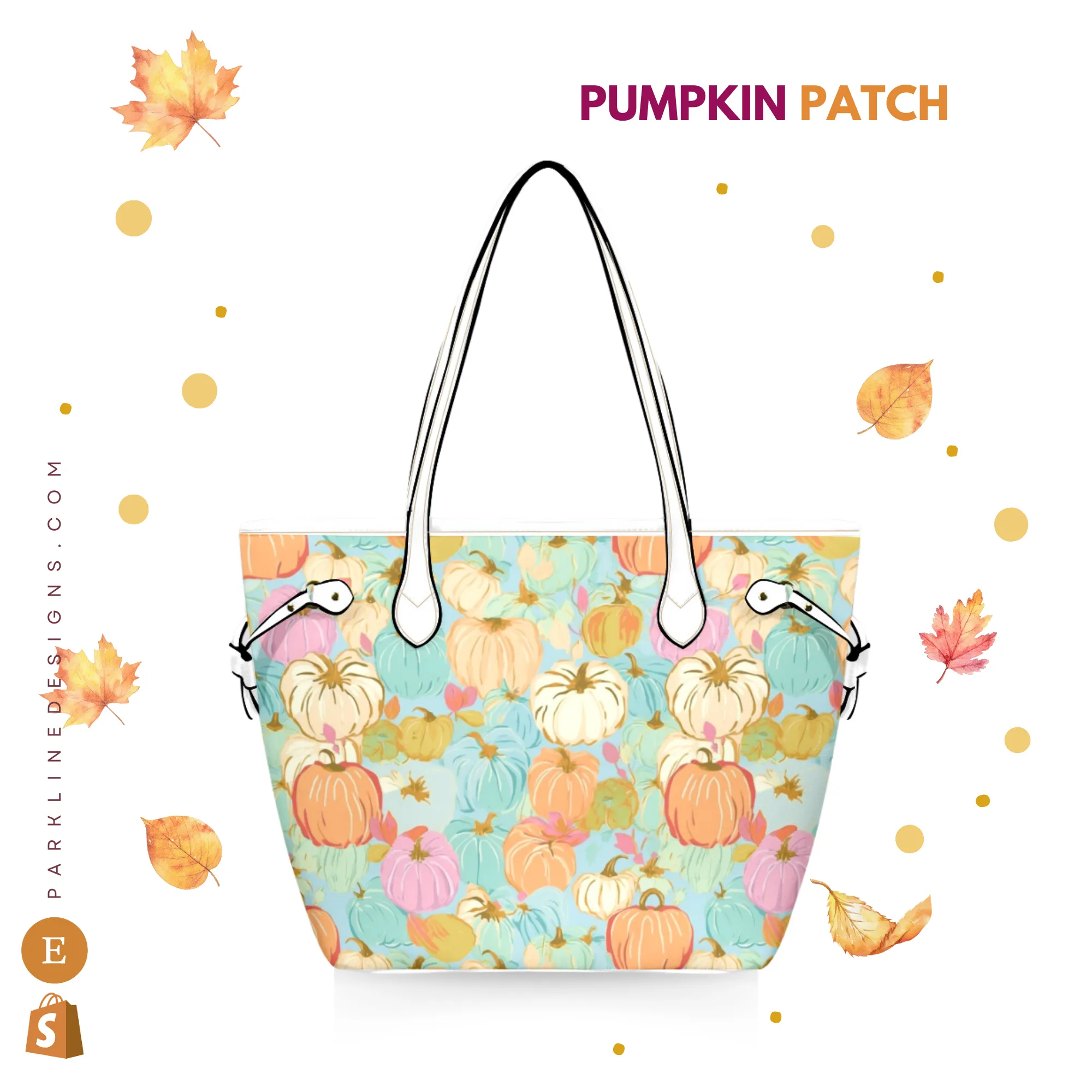 Autumn Floral Leather Bag | Watercolor Peonies Pattern | Perfect Gift for Her | Elegant & Durable Fashion Tote