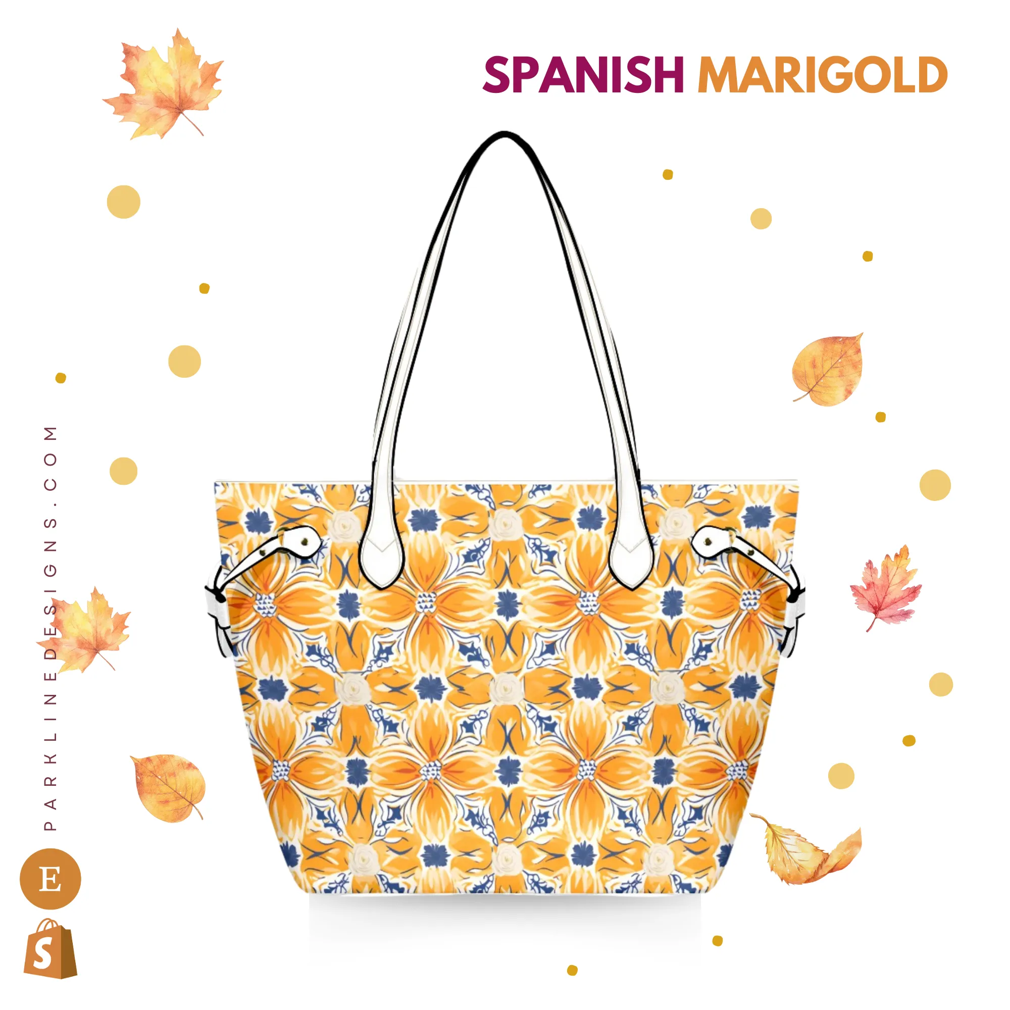 Autumn Floral Leather Bag | Watercolor Peonies Pattern | Perfect Gift for Her | Elegant & Durable Fashion Tote