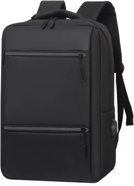 Backpack For Men Waterproof Laptop Backpack with Charging Port Large Capacity Business Briefcase Daypack for Men(Black)