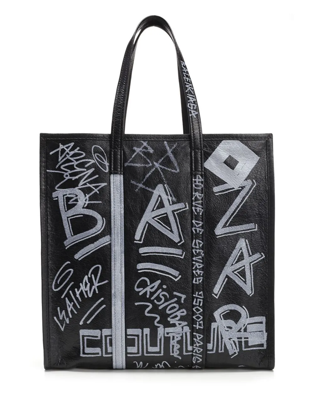 Balenciaga Bazar Graffiti M Shopper Tote Bag