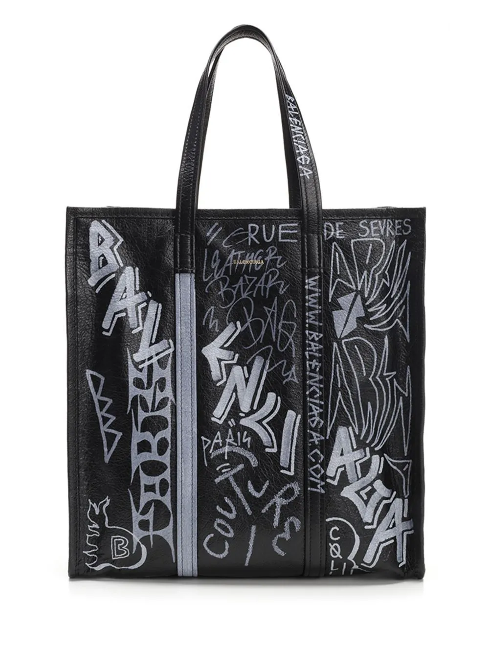 Balenciaga Bazar Graffiti M Shopper Tote Bag