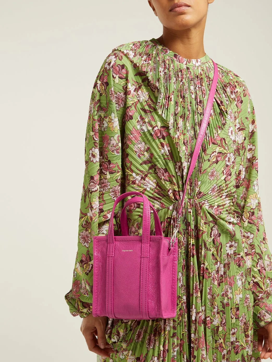 Balenciaga Bazar Leather Shopper Bag XXS