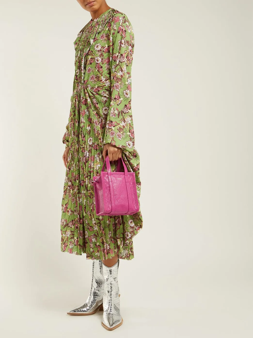 Balenciaga Bazar Leather Shopper Bag XXS