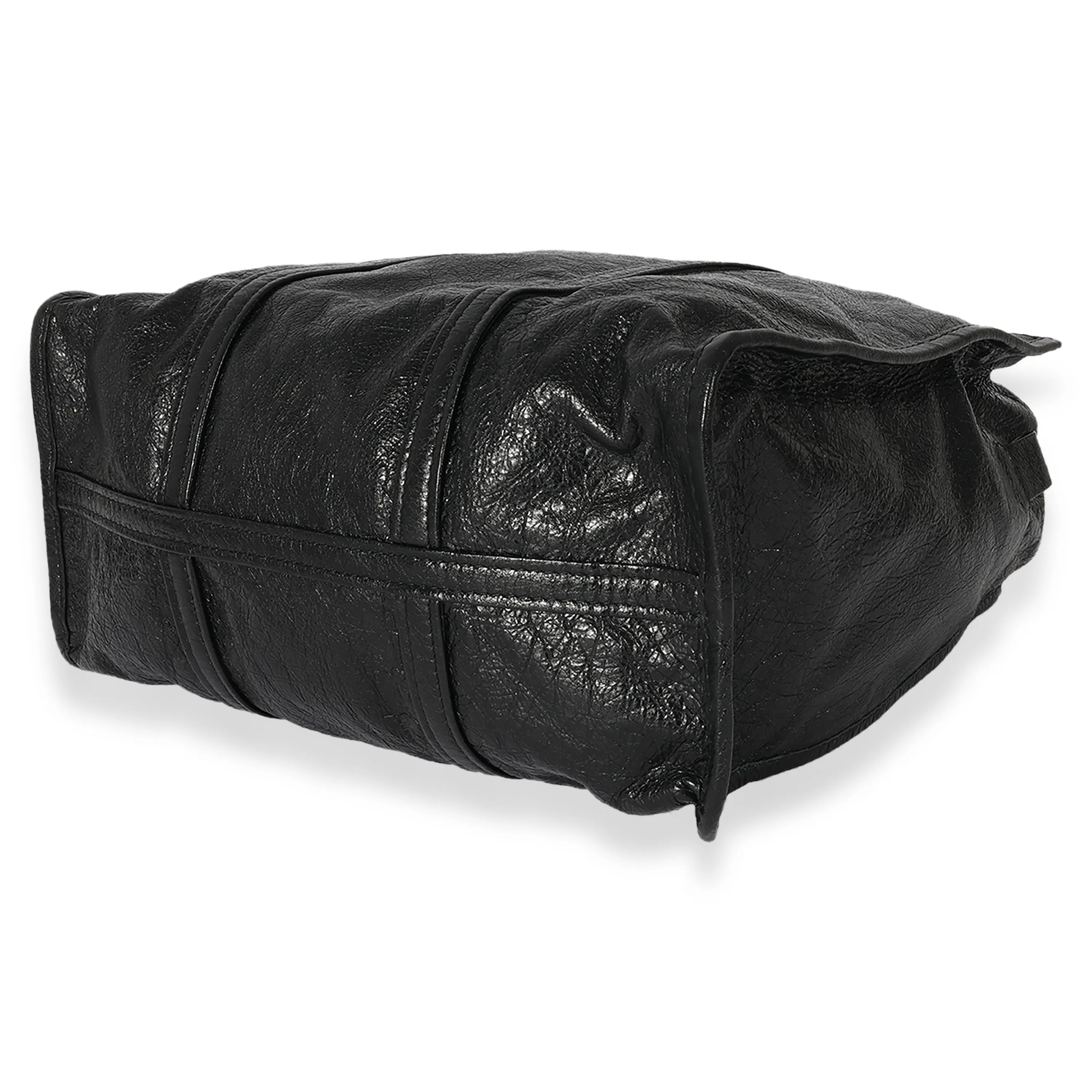 Balenciaga Black Leather Medium Bazar Shopper Tote