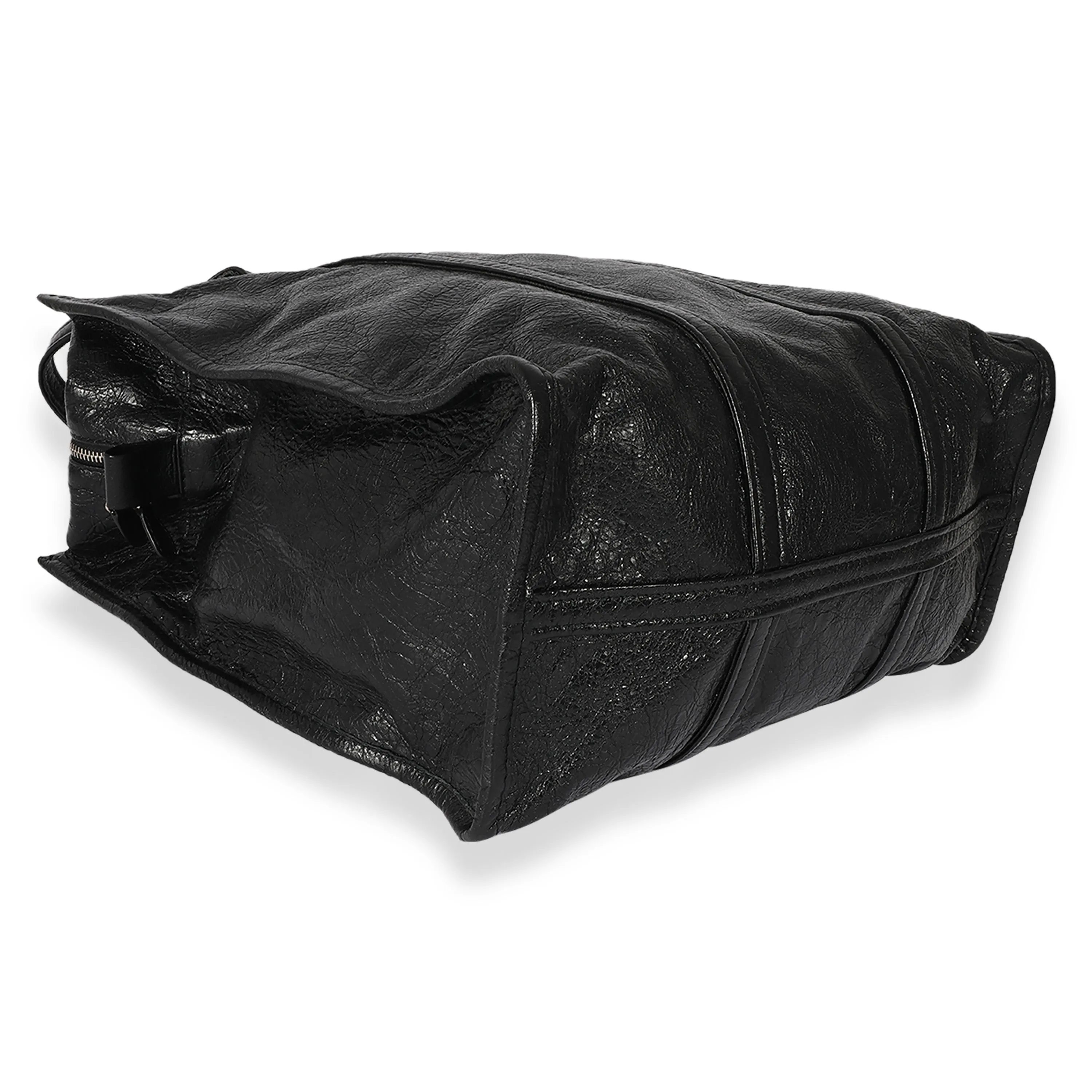 Balenciaga Black Leather Medium Bazar Shopper Tote