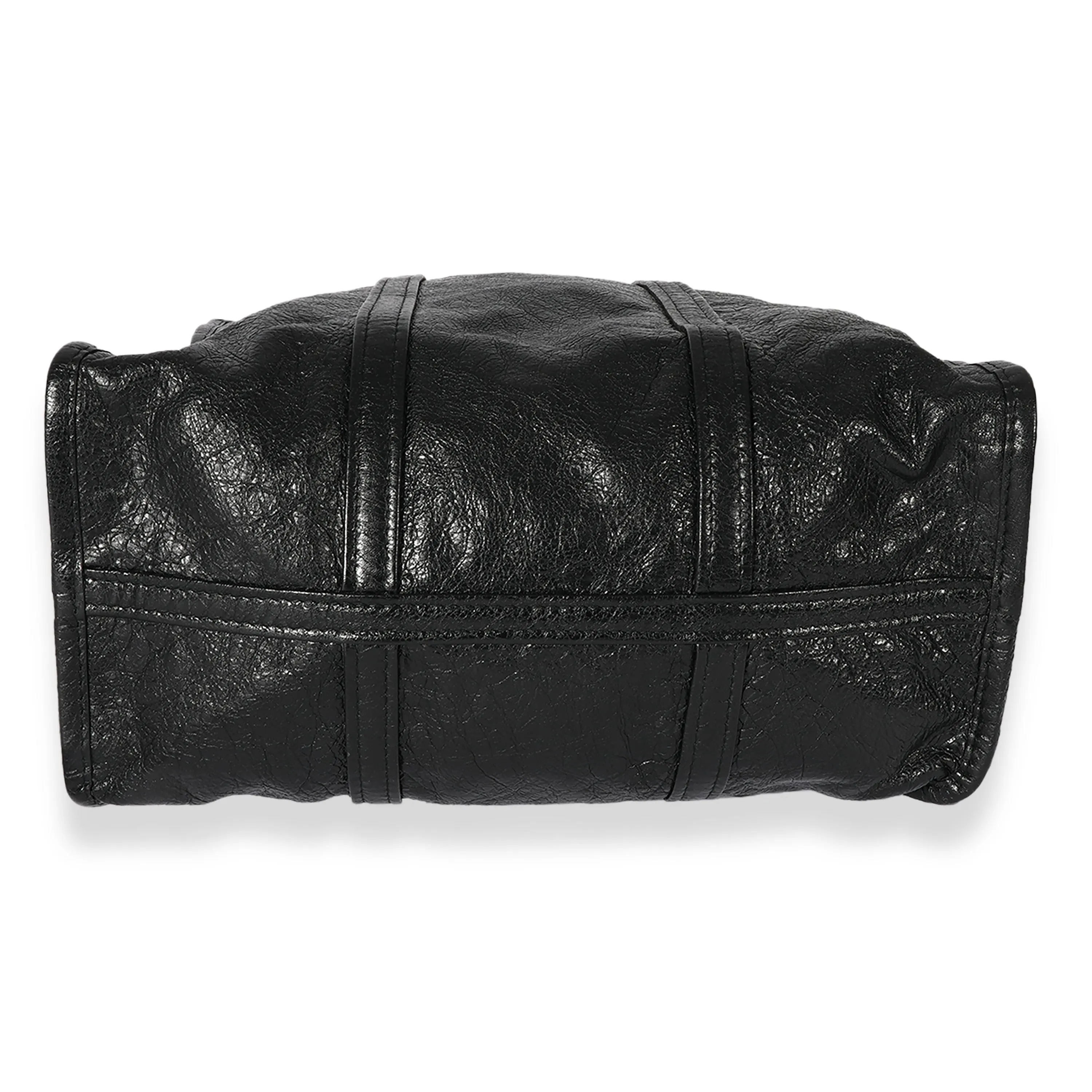 Balenciaga Black Leather Medium Bazar Shopper Tote