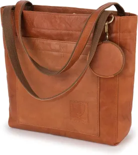 BERLINER BAGS Vintage Genuine Leather Tote Bag Seville, Handbag, Large Shopper for Women