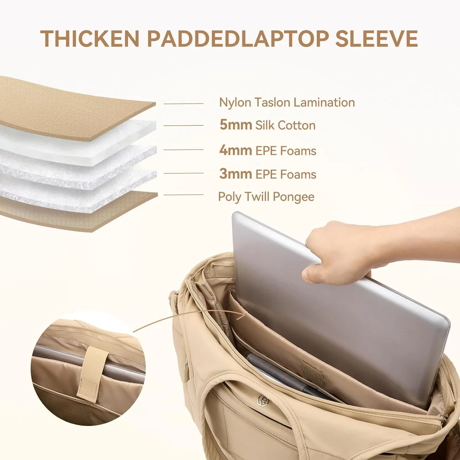 BOSTANTEN Puffer Tote Bag for Women Travel Tote Bag with Trolley Sleeve Lightweight Quilted Laptop Nurse Bag with Zipper