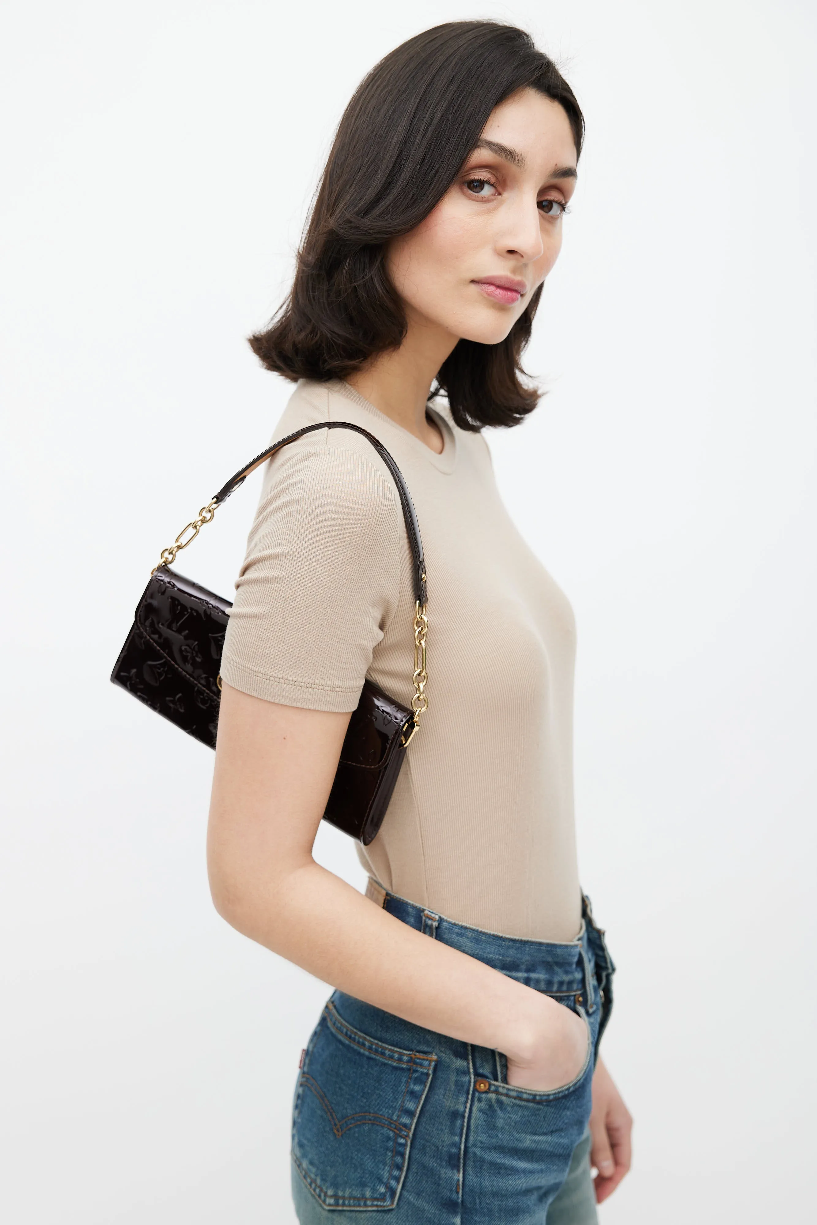 Burgundy Vernis Sunset Boulevard Clutch Bag