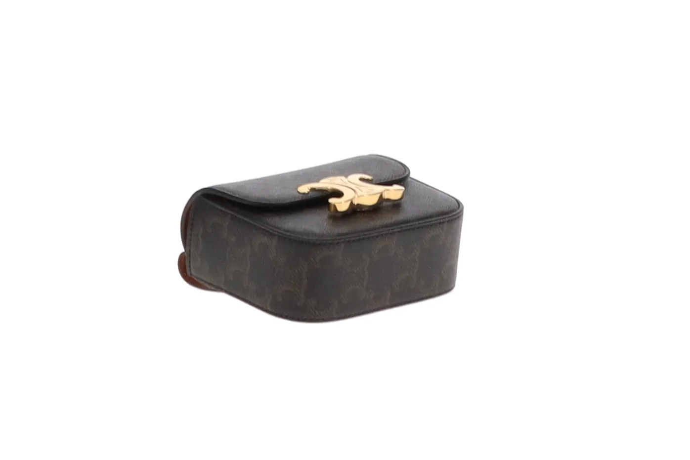 Celine Belt Bag Triomphe Belt In Triomphe Canvas & Calfskin Size 80cm Belt