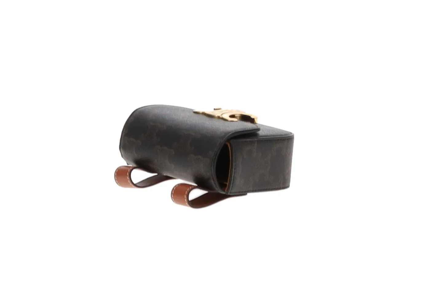 Celine Belt Bag Triomphe Belt In Triomphe Canvas & Calfskin Size 80cm Belt