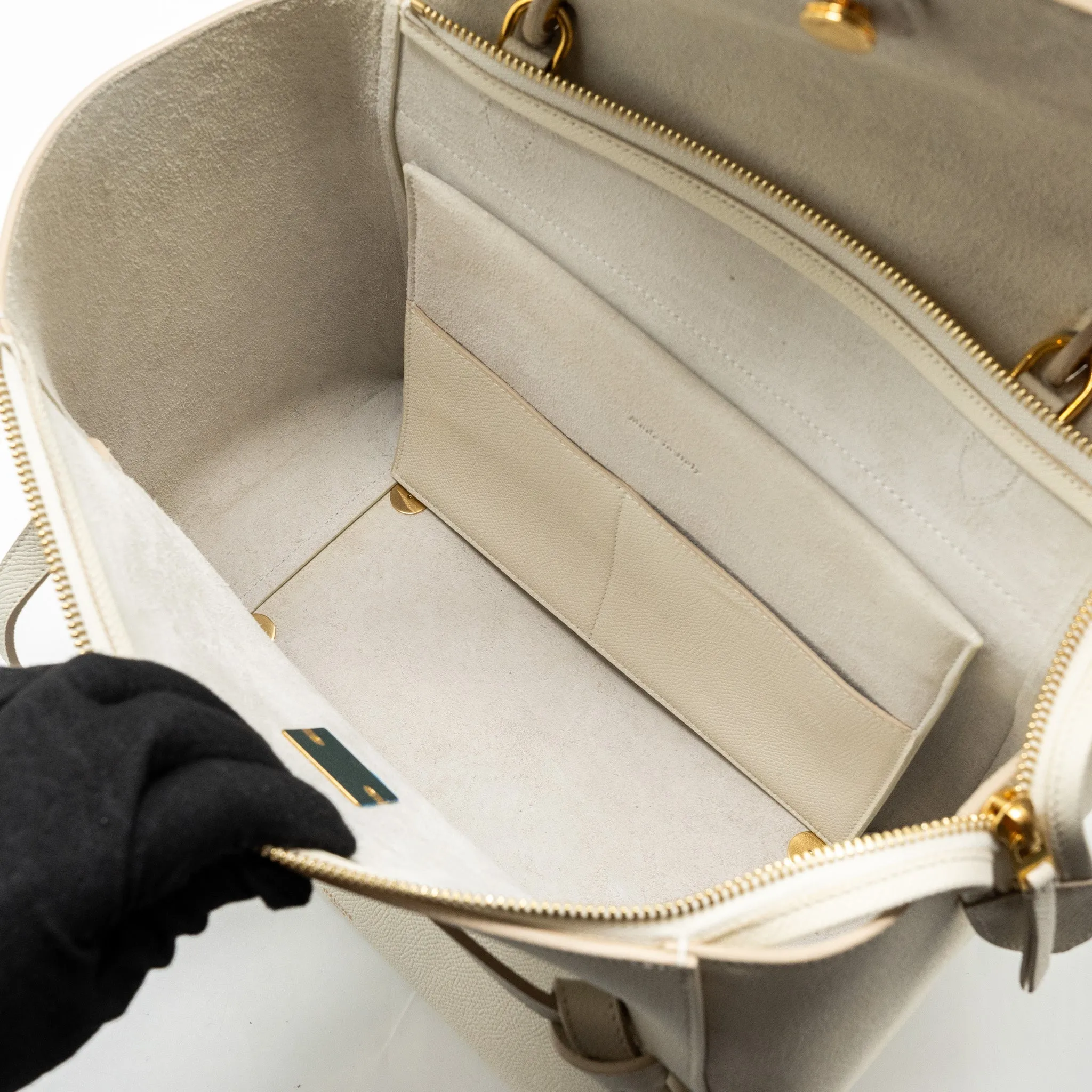Celine Mini Belt Bag Grained Calfskin White