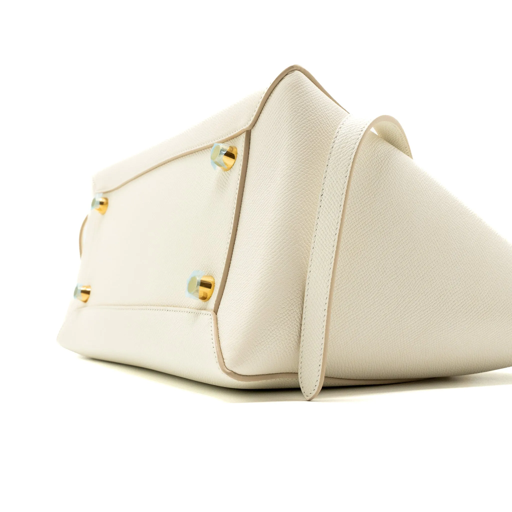 Celine Mini Belt Bag Grained Calfskin White