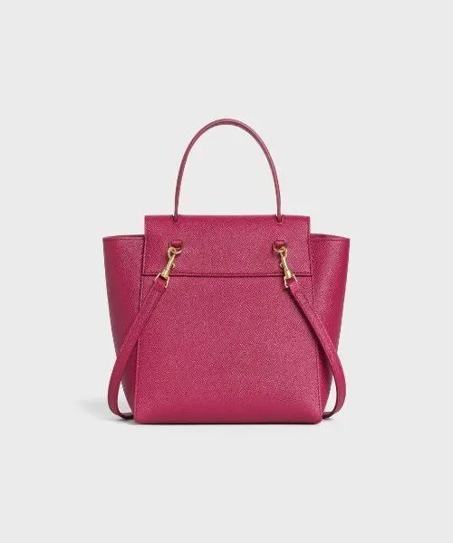 Celine Nano Belt Bag In Grained Calfskin Raspberry
