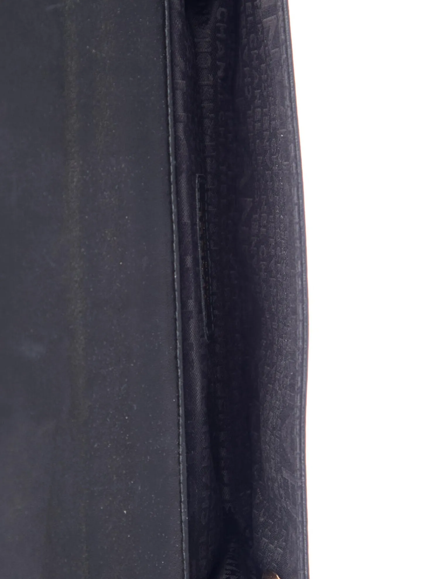 Chanel Vintage Black Lambskin Chain-Embellished Clutch Flap Bag
