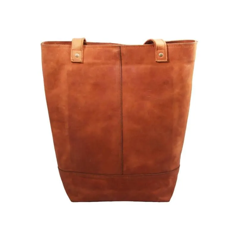 Crystal Tote Leather Bag, Small