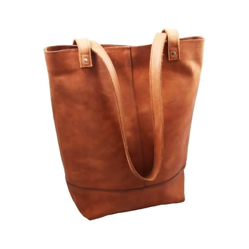 Crystal Tote Leather Bag, Small