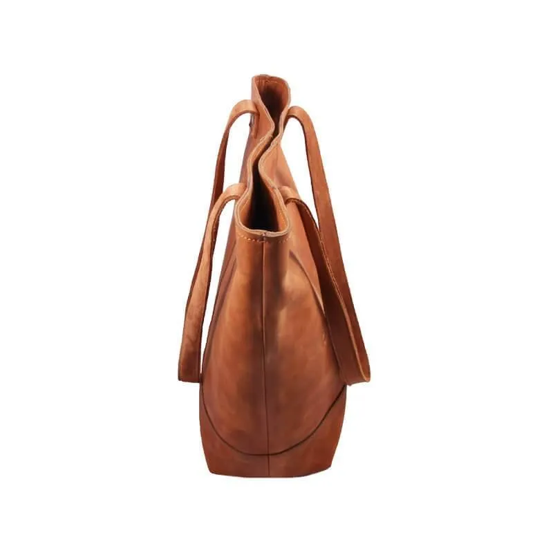 Crystal Tote Leather Bag, Small