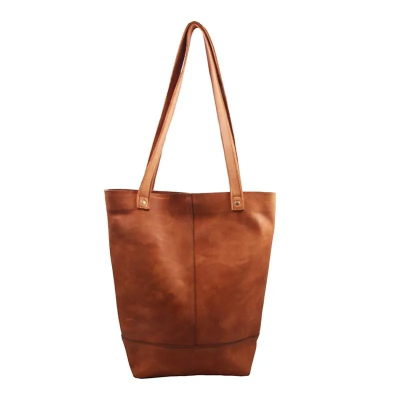 Crystal Tote Leather Bag, Small