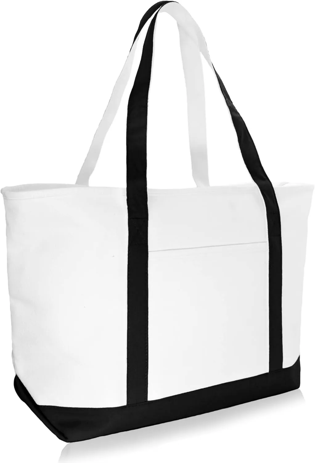 DALIX 23" Premium 24 oz. Cotton Canvas Shopping Tote Bag