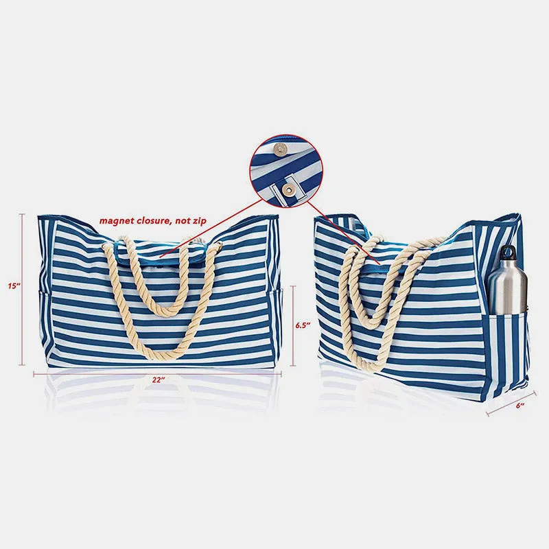 Extra Large Beach Bag Waterproof Sandproof Swim Pool Handbag Tote