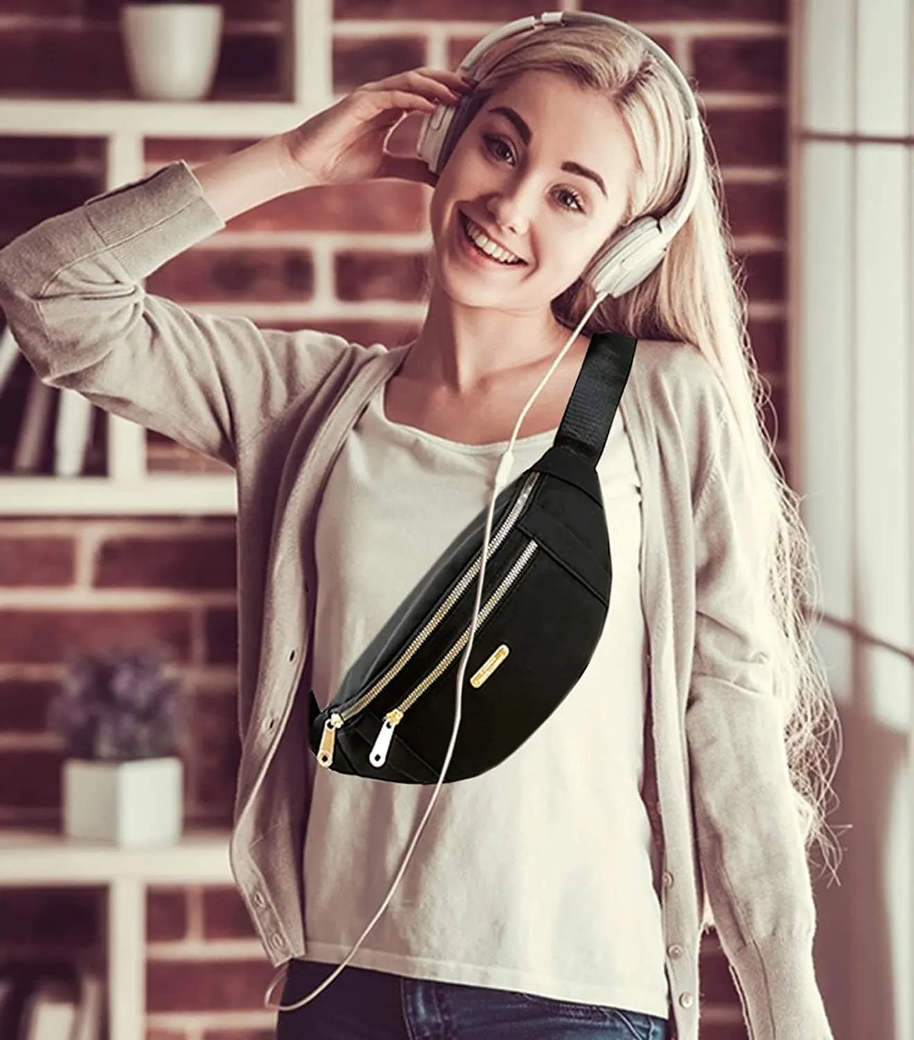 Fanny Pack Waist Pack - Waterproof Sling Crossbody Bag for Running Sports Travel