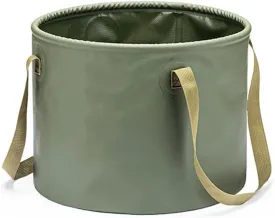 Foldable Bucket, Portable Water Storage Device, Outdoor Multifunctional, Military Green, 10L