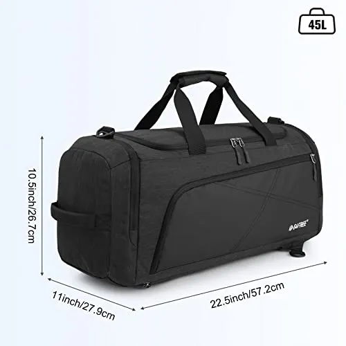 G4Free 45L 3-Way Duffle Backpack with Wet Pocket & Shoes Compartment
