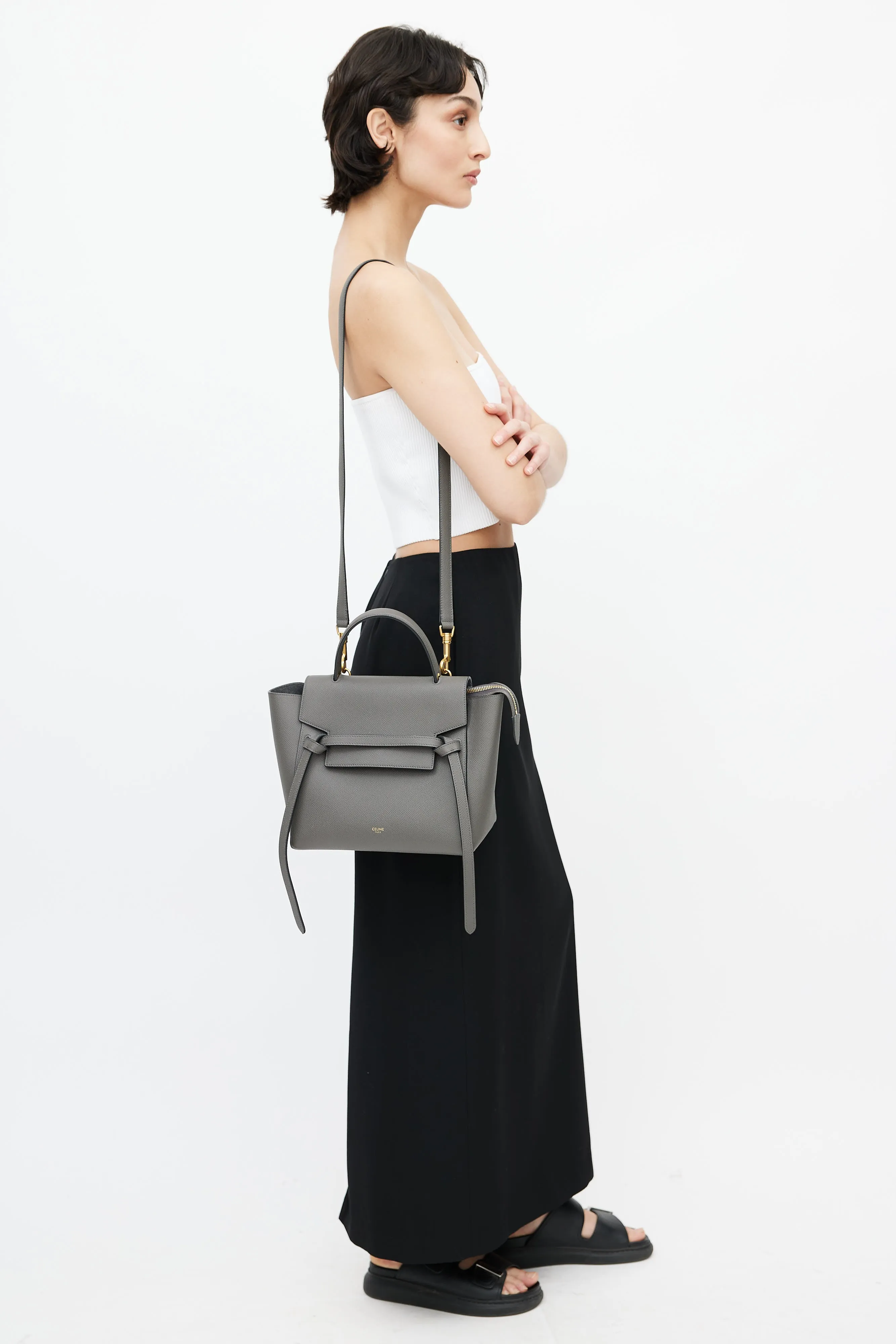 Grey Micro Belt Bag