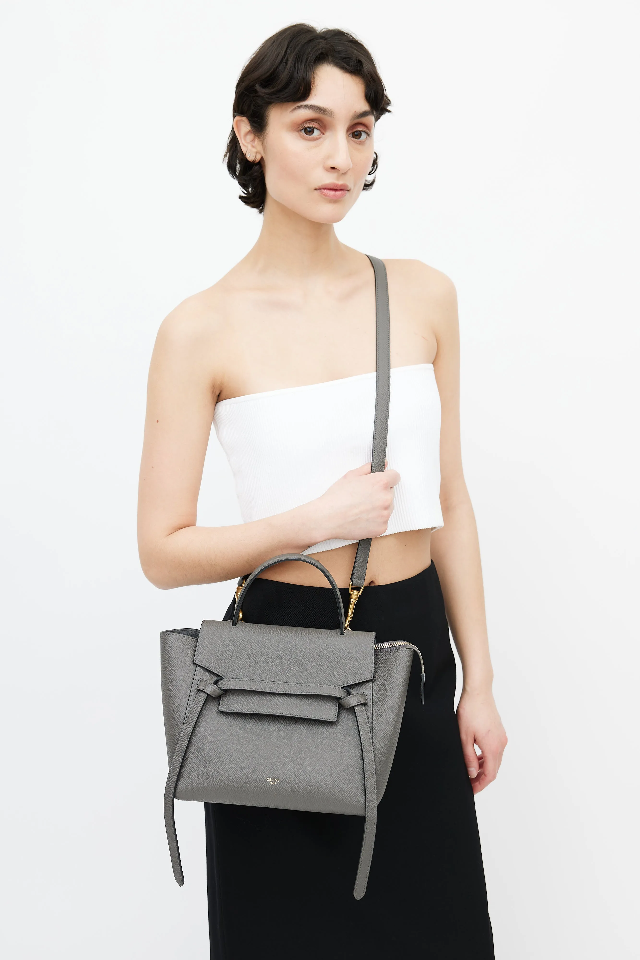 Grey Micro Belt Bag