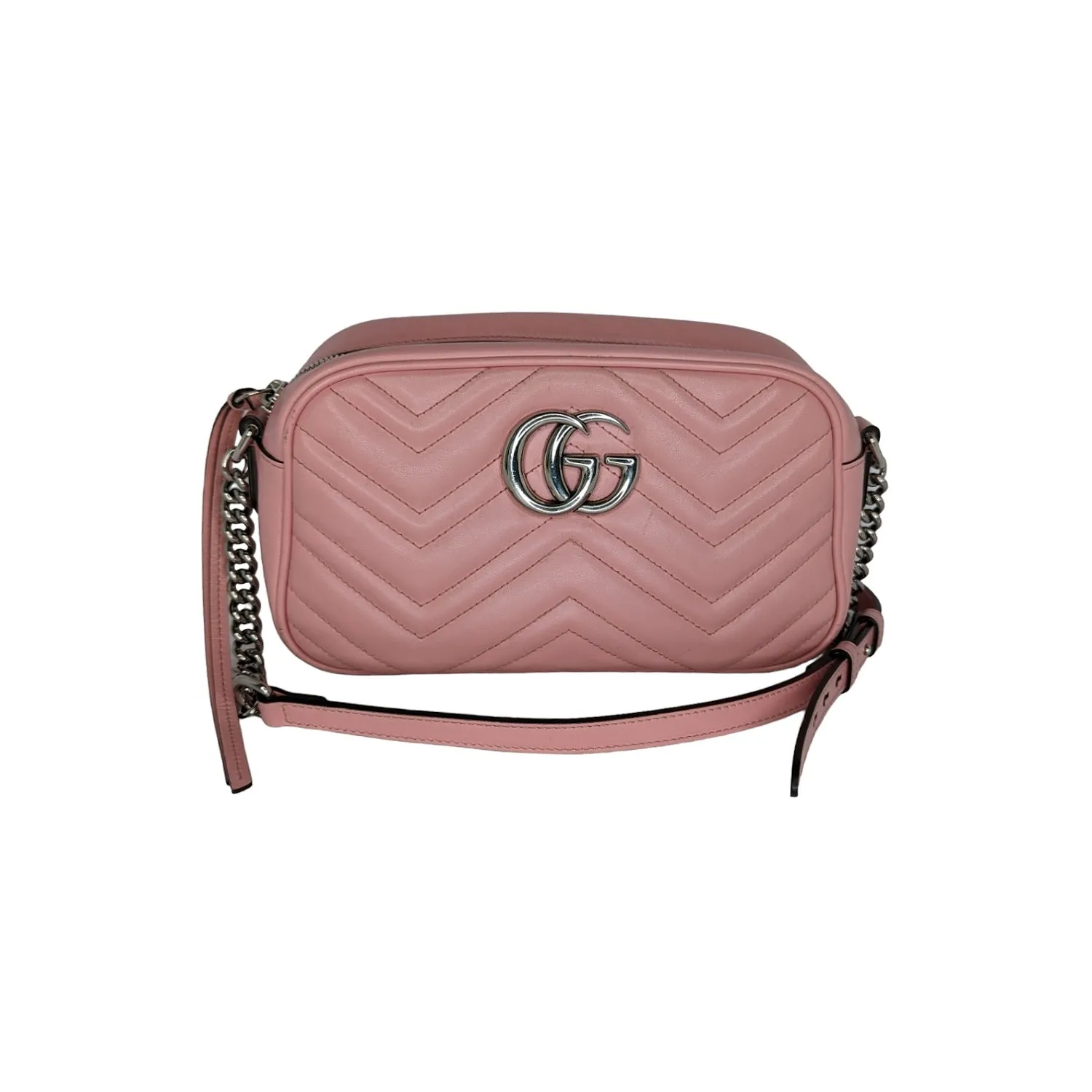 Gucci Pink Small GG Marmont Shoulder Bag