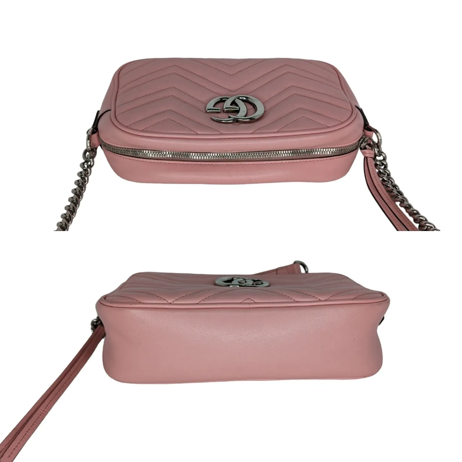 Gucci Pink Small GG Marmont Shoulder Bag