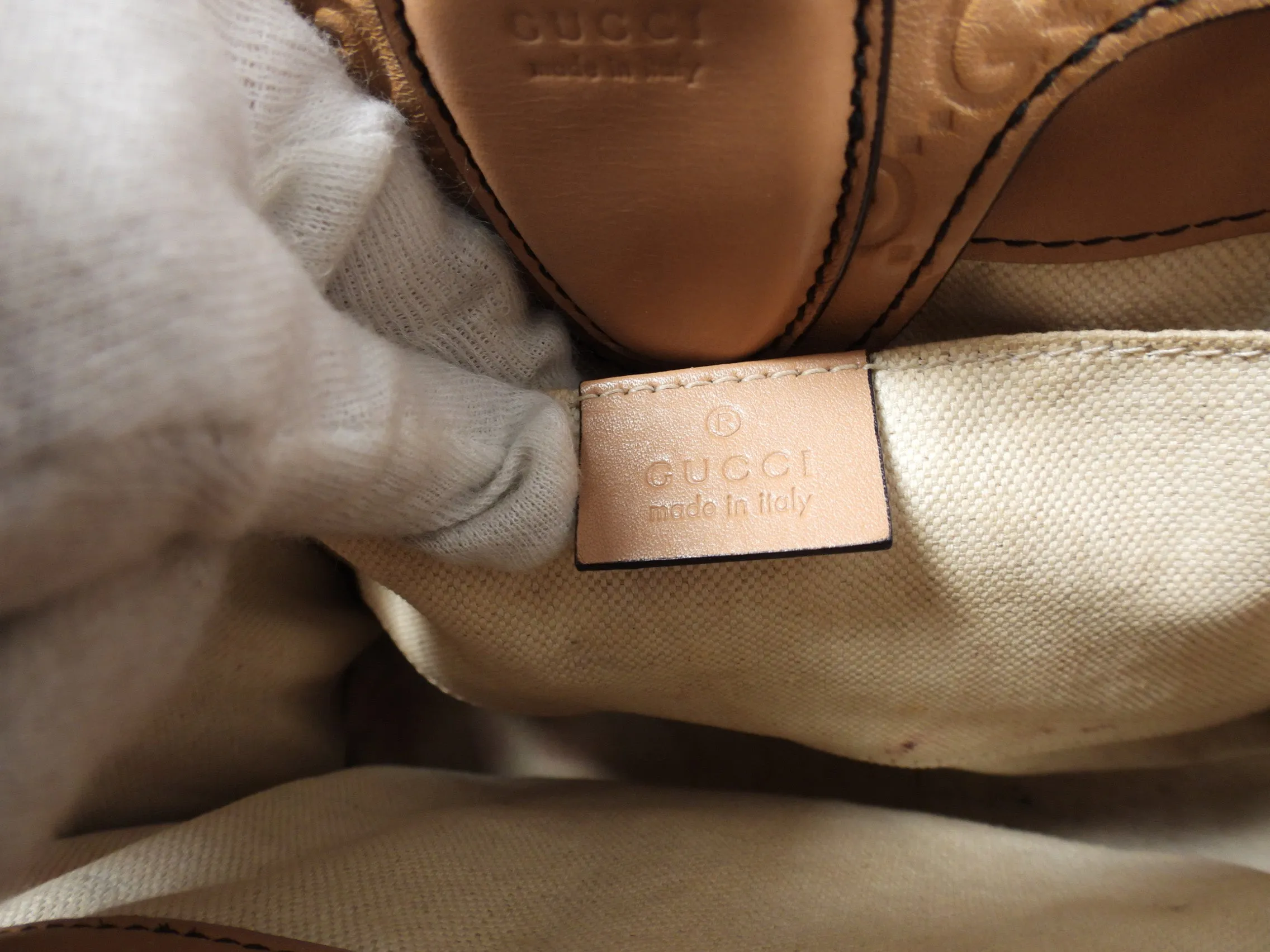 Gucci Tan Guccissima Small Emilie Chain Shoulder Bag
