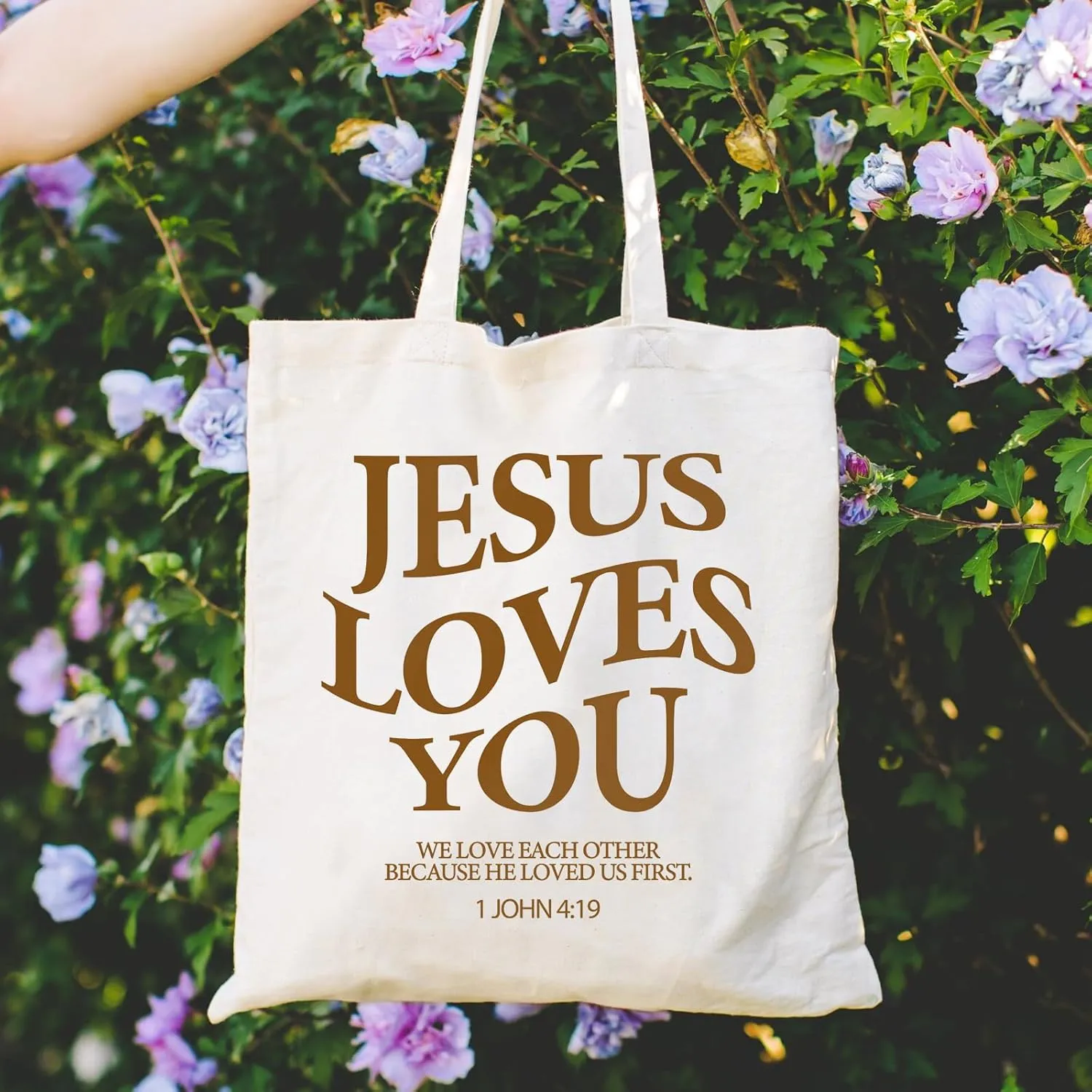 Haukea Aesthetic Canvas Tote Bag for Women Cute Cloth Trendy Tote Bags with Zipper Pockets Cotton Graphic Tote Bag