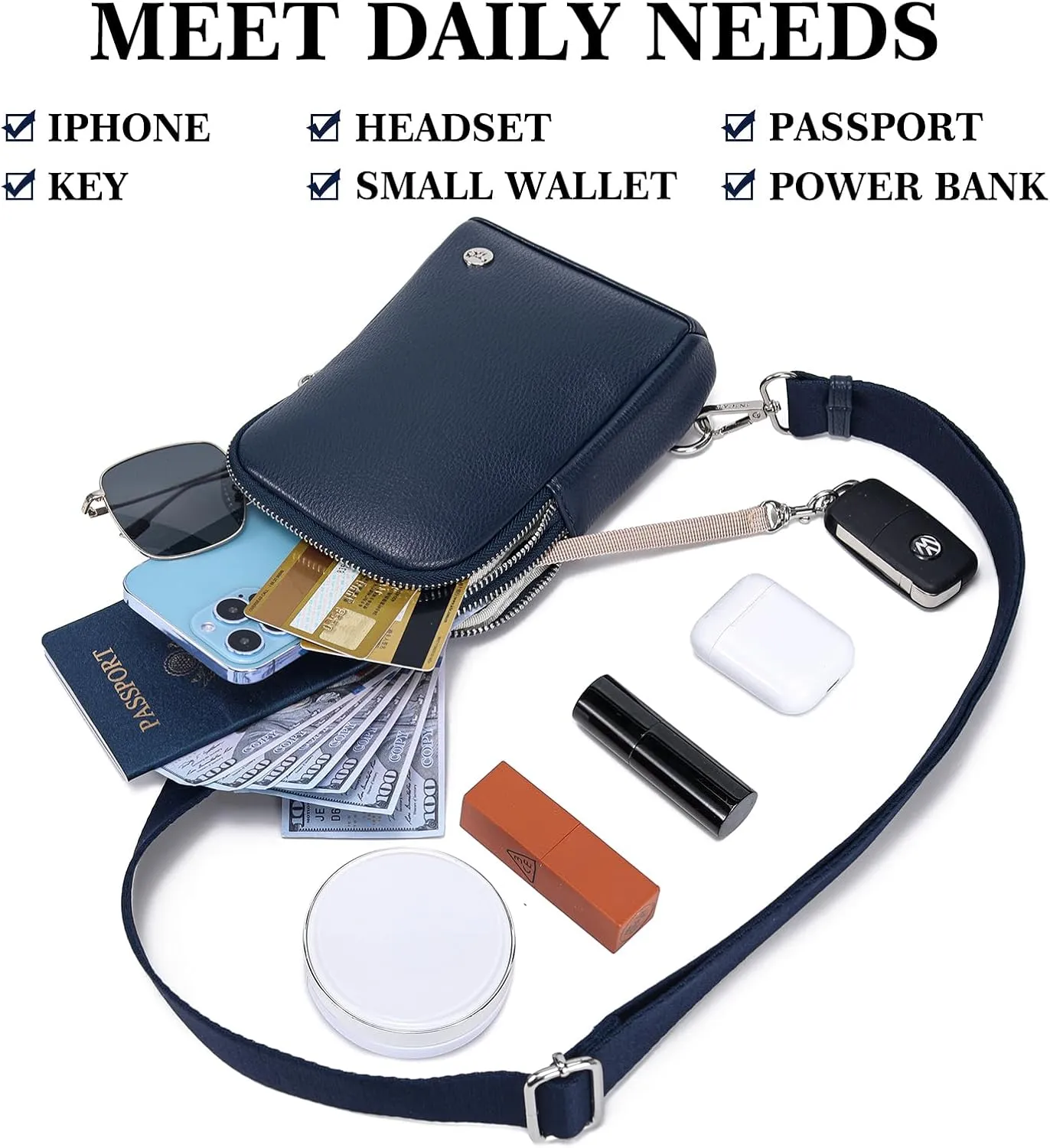 Haytijoe Small Crossbody Sling Bag for Women Travel Purses Anti Theft Cross Body Bag for Woman Fanny Packs