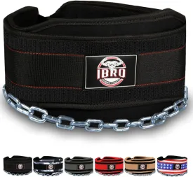 IBRO Advanced Fitness Dipping Belt with Heavy Duty Long Steel Chain | Weighted Dips, Pullups, Bodybuilding, Weight Lifting | Neoprene Waist Support | for Men and Women