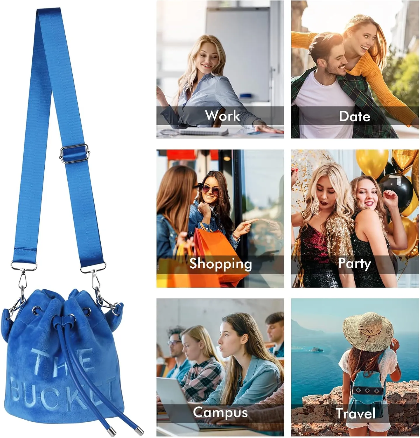 JQAliMOVV Mini Crossbody Bucket Bags for Women Trendy Velvet Bucket Purse Hobo Drawstring Handbags