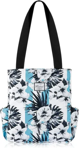 KAMO Floral Tote Bag - Waterproof Lightweight Handbags Travel Shoulder Bag for Hiking Yoga Gym Swimming Travel Beach