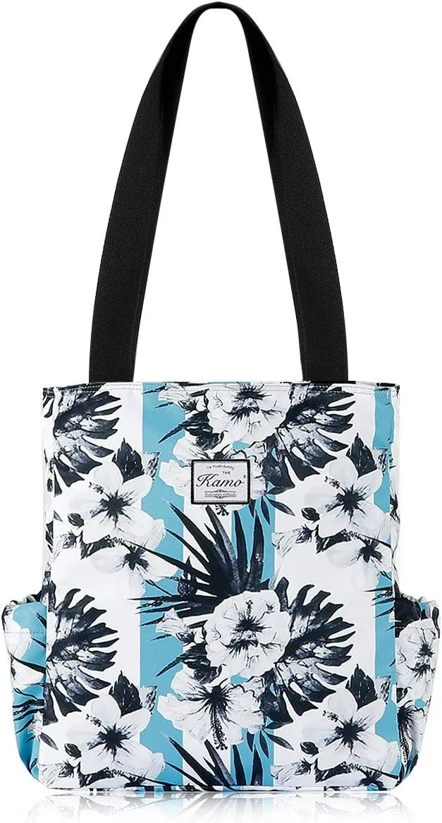 KAMO Floral Tote Bag - Waterproof Lightweight Handbags Travel Shoulder Bag for Hiking Yoga Gym Swimming Travel Beach